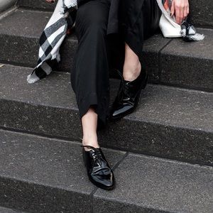 Madewell Black Patent Oxfords 6